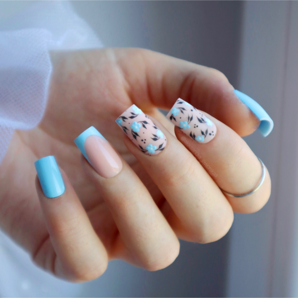 yoshi paint gel baby blue prachtnagels set