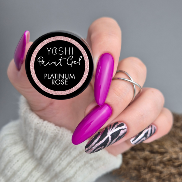 yoshi platinum paint gel rose prachtnagels set