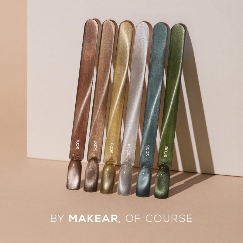 makear silky cat eye collection swatch prachtnagels