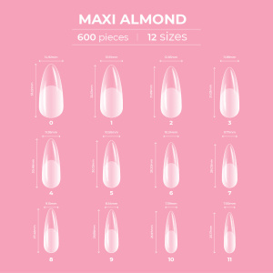 glitterbels dream coverage almond maxi size prachtnagels