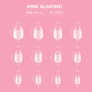 glitterbels dream coverage almond mini size prachtnagels