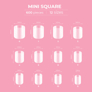 glitterbels dream coverage sqaure mini size prachtnagels