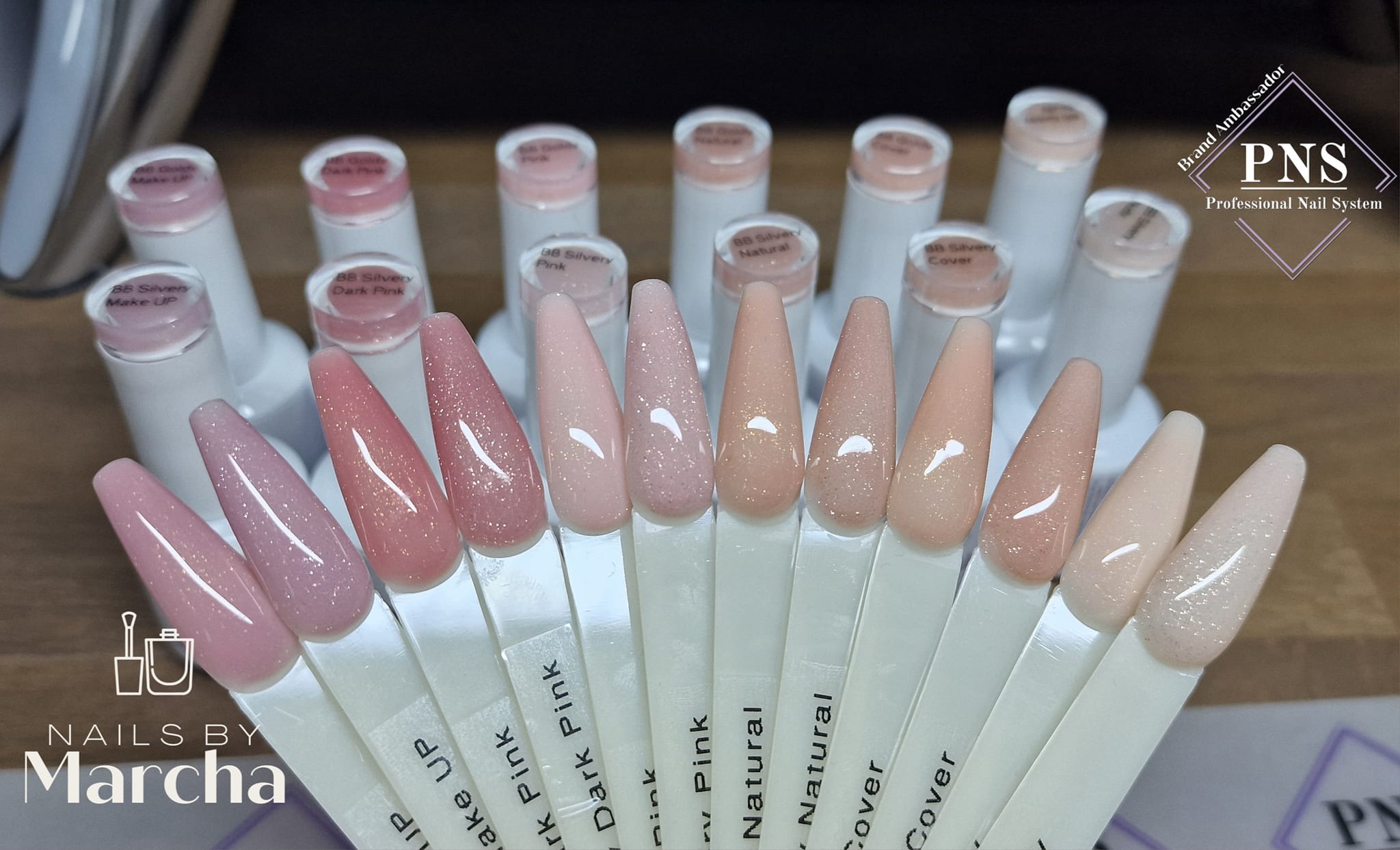 pns bb goldy silvery collection swatch prachtnagels