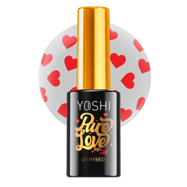 yoshi pure top love red prachtnagels hartjes