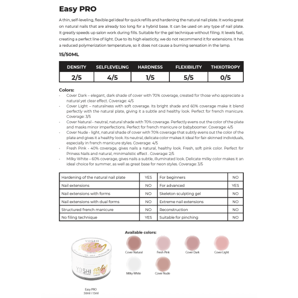 eigenschappen yoshi easy pro prachtnagels