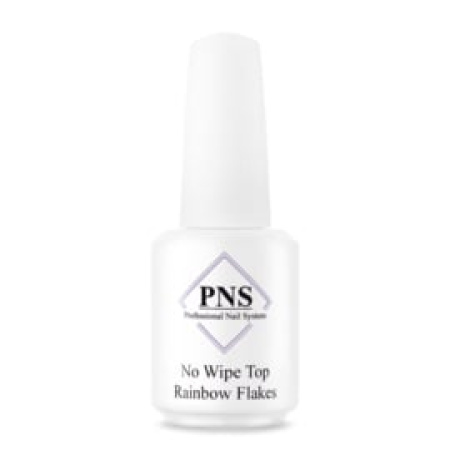 pns no wipe top coat rainbow flakes prachtnagels
