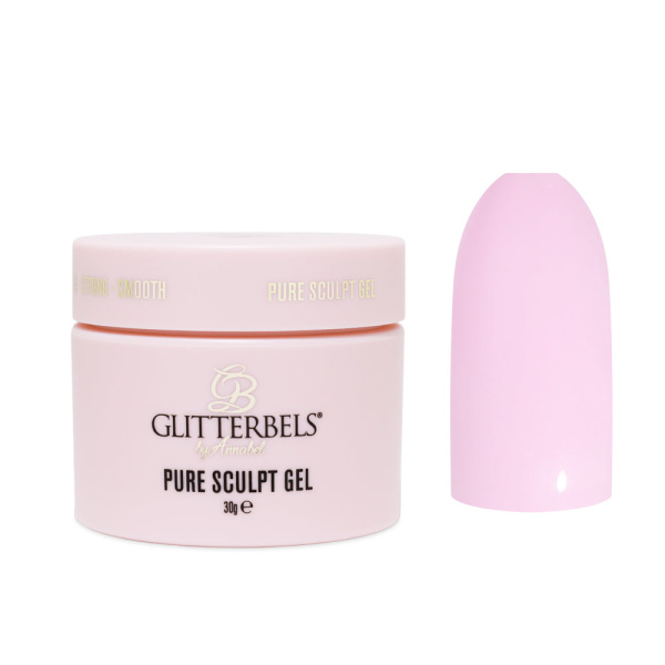 glitterbels pink quarts pure sculpt gel prachtnagels 3