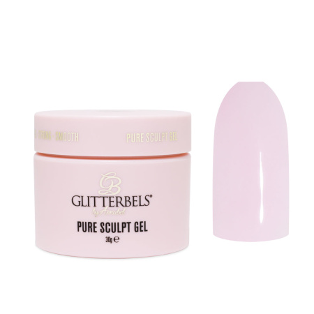 glitterbels pure sculpt gel pink marble prachtnagels