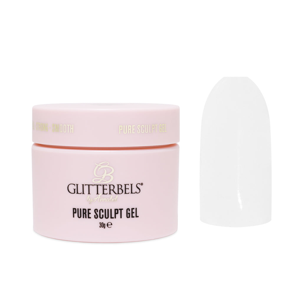 glitterbels pure sculpt gel heart glass prachtnagels 2