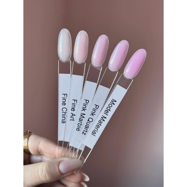 glitterbels swatch pure sculpt fine shina - fine art - pink marble - pink quartz - model material