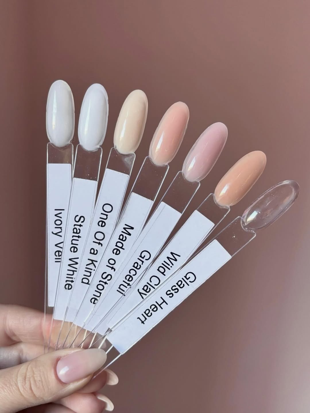 glitterbels pure sculpt gel swatch ivory veil - statue white - one of a kind - made of stone - graceful - wild clay - glass heart