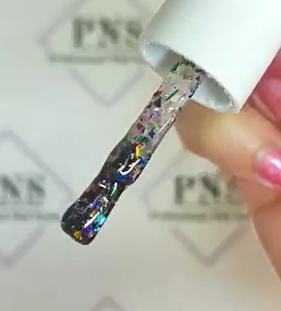 pns no wipe top coat rainbow flakes 3