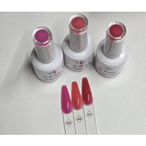 pns b bottle swatch hot rose, petal kiss, berry bloom prachtnagels