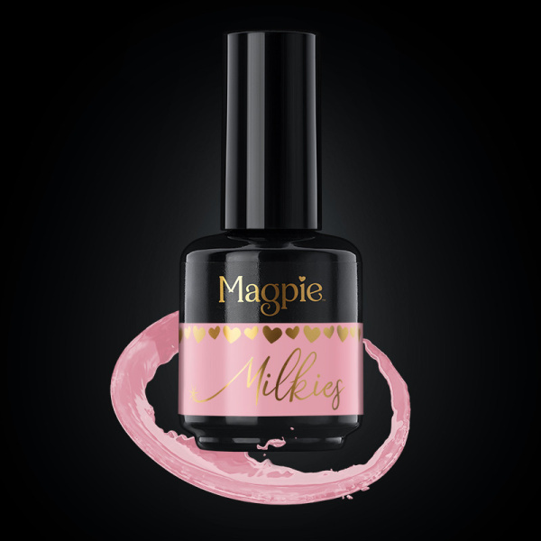 magpie milkie peach prachtnagels