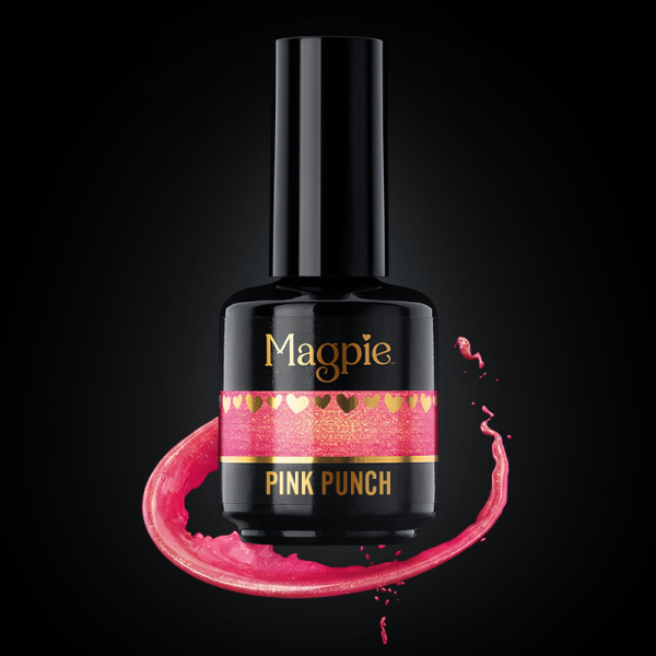 magpie gel colour pink punch prachtnagels