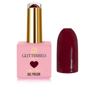 glitterbels gel polish written in red prachtnagels