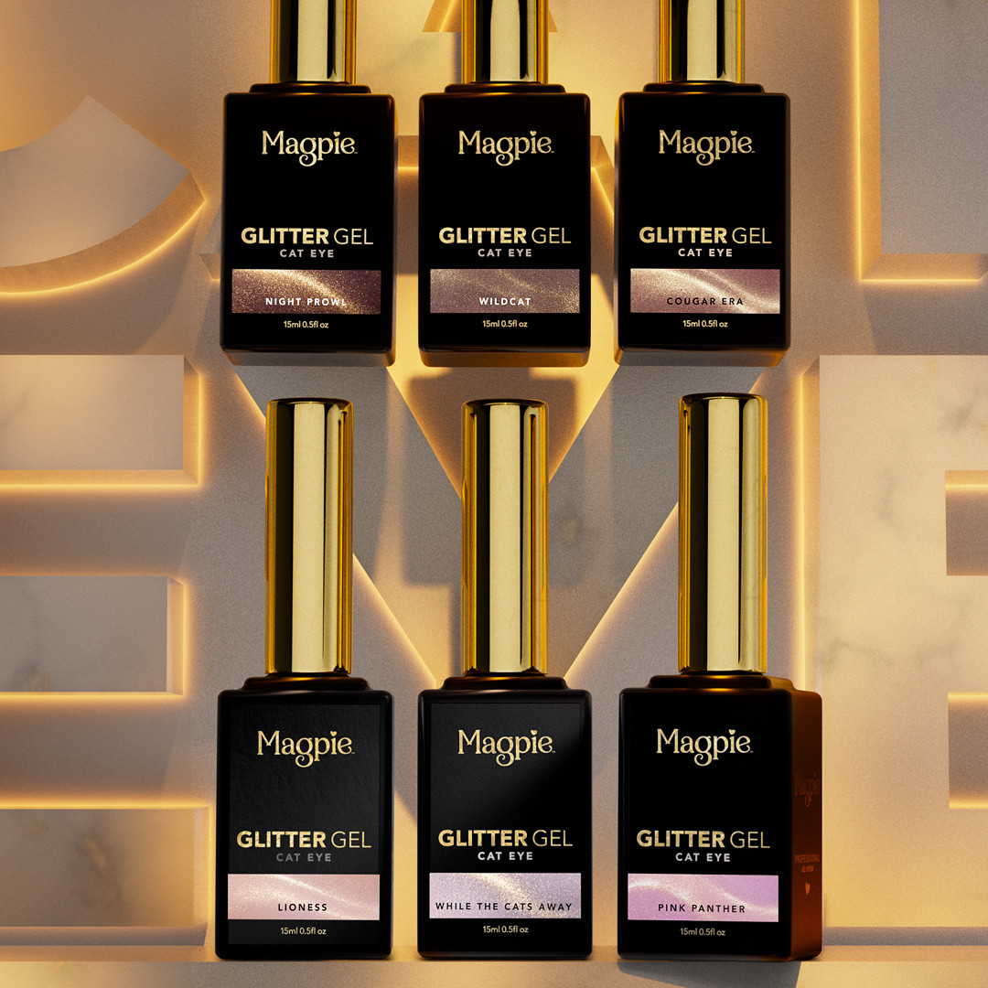 magpie gel polish golden hour cat eye collection set prachtnagels