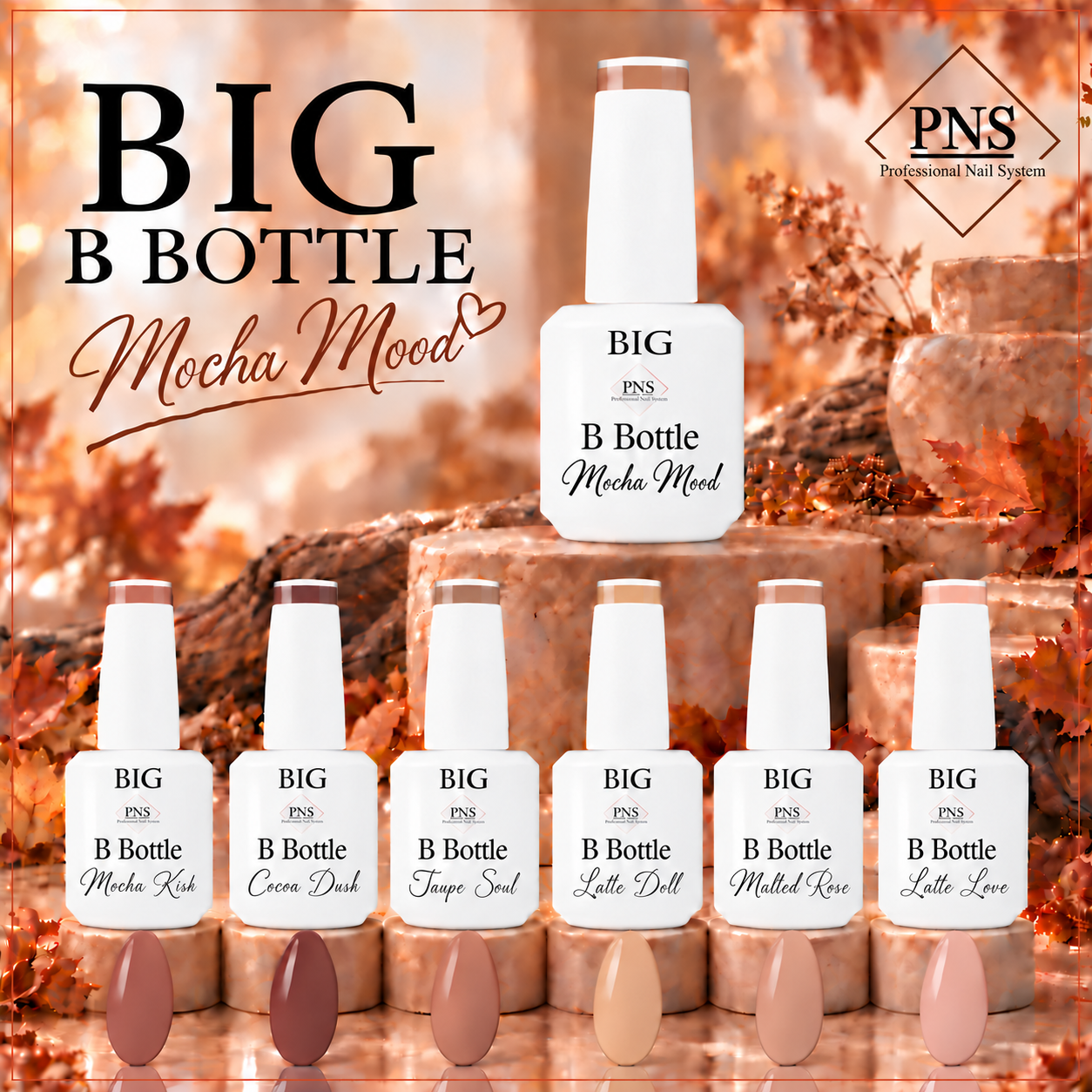 pns big b bottle mocha mood collection flyer prachtnagels